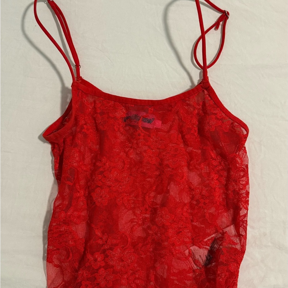 Edikted Vibrant Red Lace Camisole